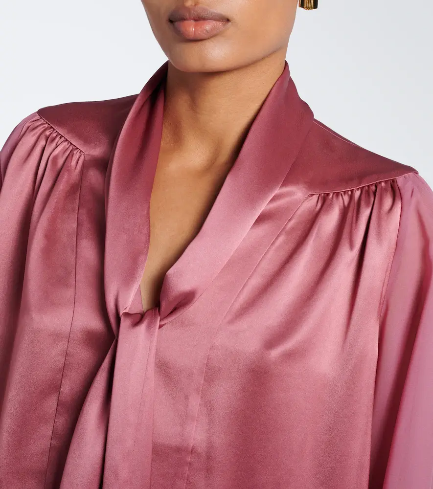 Joseph Paula satin and chiffon blouse | Thumbnail 3