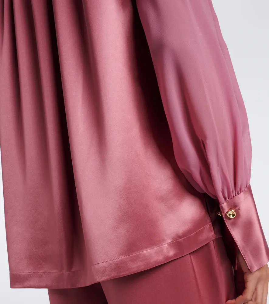 Joseph Paula satin and chiffon blouse | Thumbnail 4