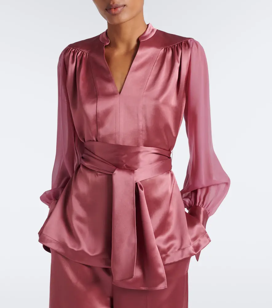 Joseph Paula satin and chiffon blouse | Thumbnail 5