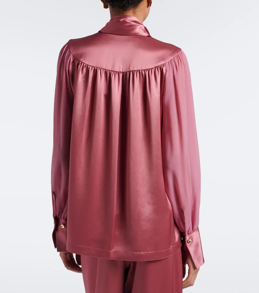 Joseph Paula satin and chiffon blouse | Thumbnail 6