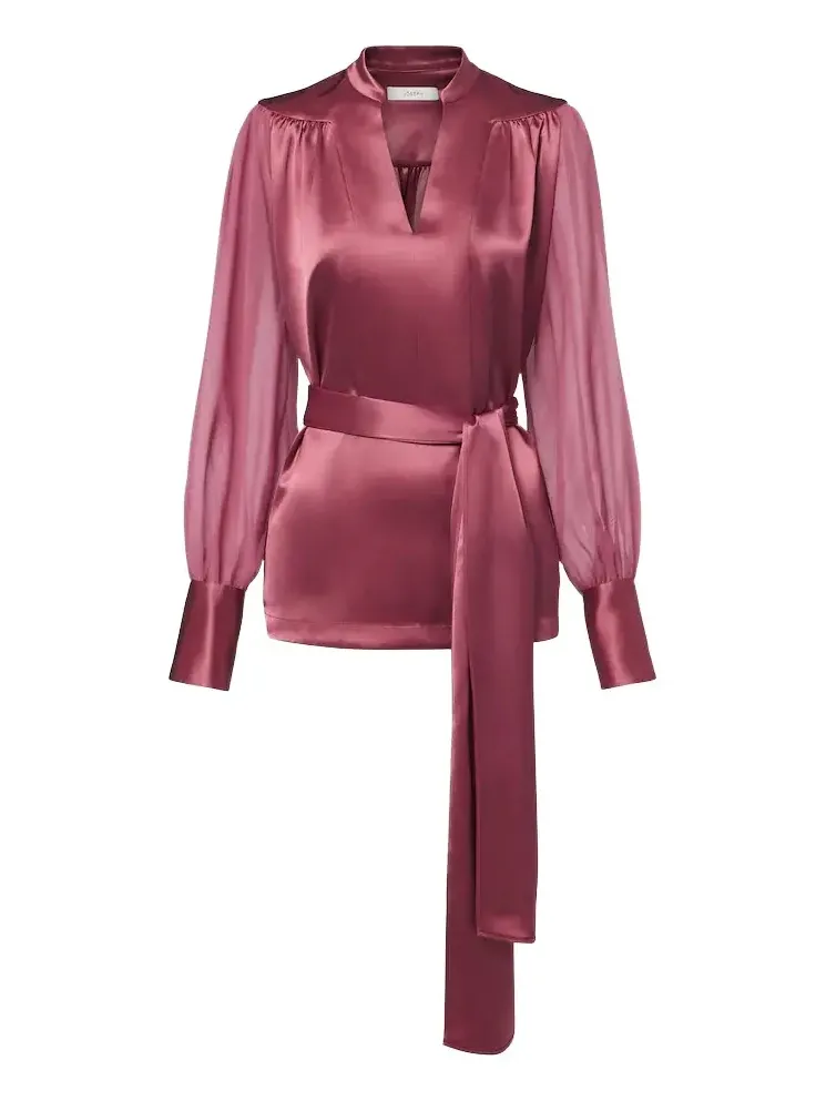 Paula satin and chiffon blouse Paula satin and chiffon blouse