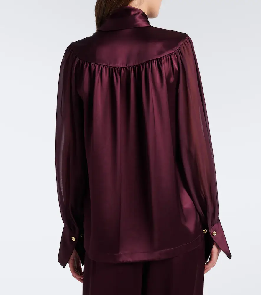 Joseph Paula satin and chiffon blouse | Thumbnail 3