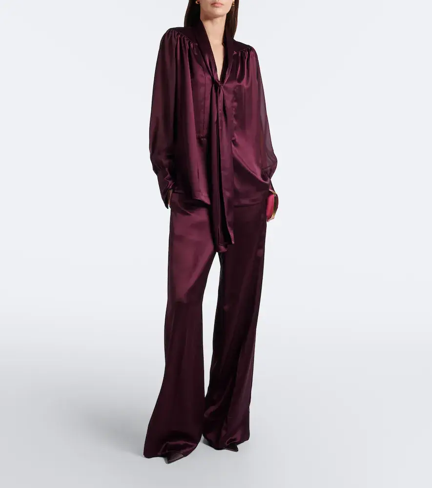 Joseph Paula satin and chiffon blouse | Thumbnail 4