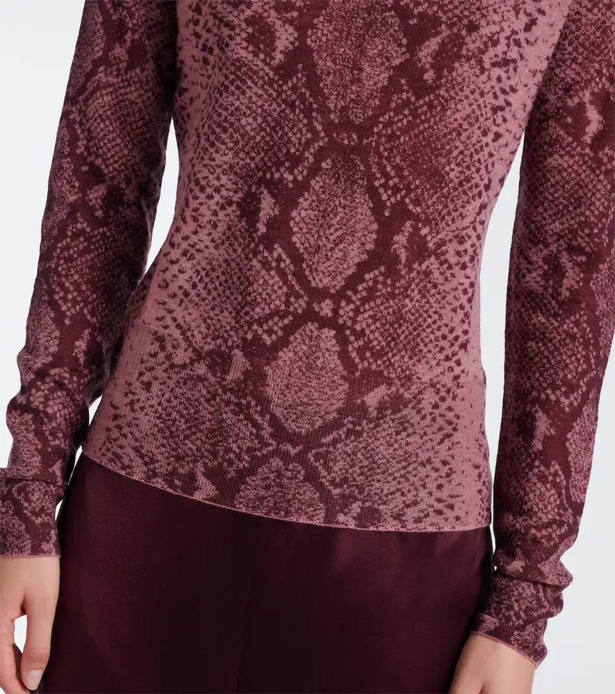 Joseph Yasmin snake-print cashmere sweater | Thumbnail 3