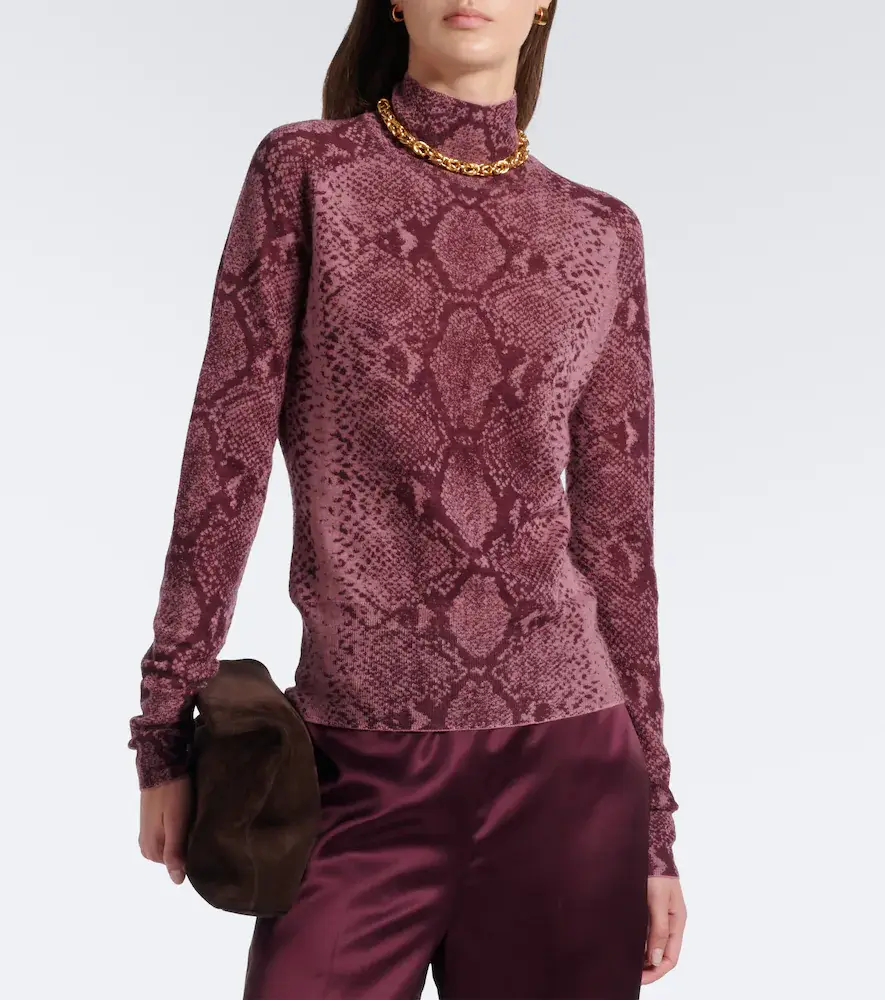 Joseph Yasmin snake-print cashmere sweater | Thumbnail 4