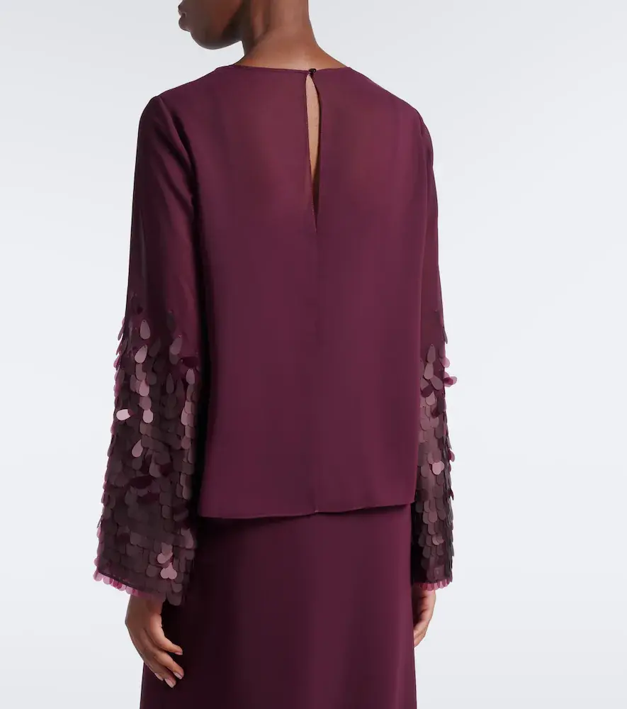Joseph Ariane sequined chiffon top | Thumbnail 4 Joseph Ariane sequined chiffon top | Thumbnail 4