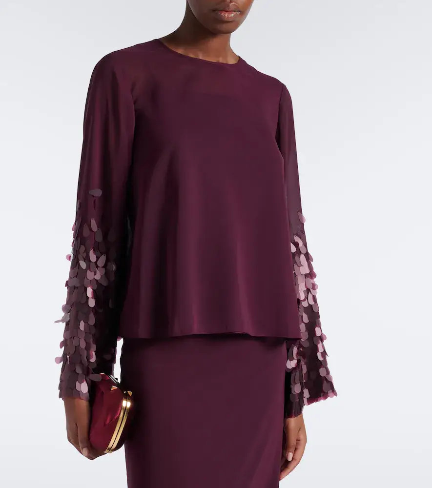 Joseph Ariane sequined chiffon top | Thumbnail 5 Joseph Ariane sequined chiffon top | Thumbnail 5