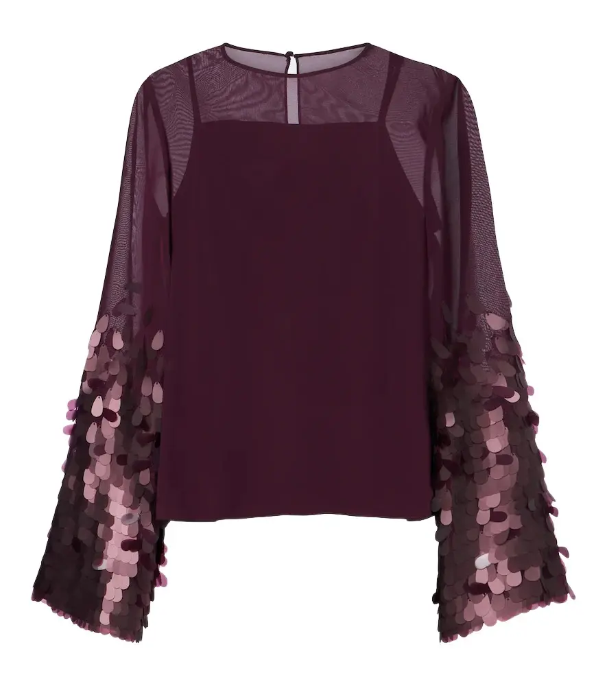 Joseph Ariane sequined chiffon top