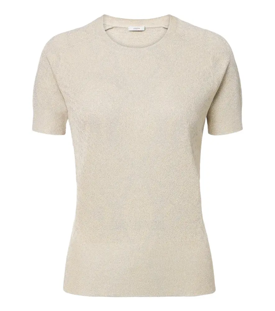 Joseph Char snake-print Lurex jacquard top