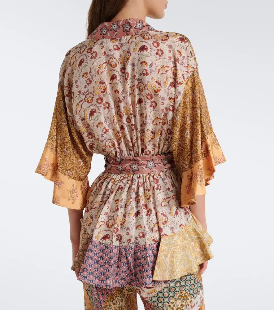 Zimmermann Fairlight printed silk habotai wrap top | Thumbnail 3 Zimmermann Fairlight printed silk habotai wrap top | Thumbnail 3