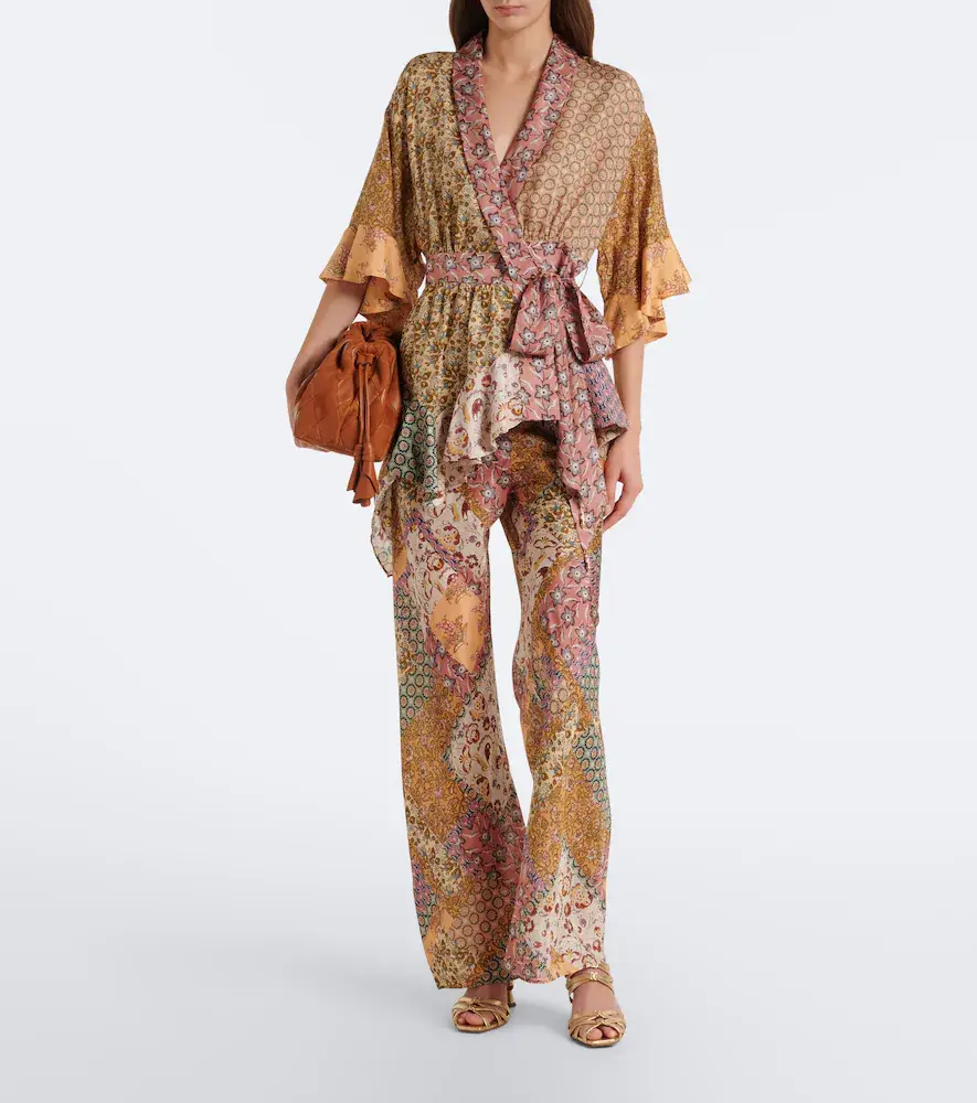 Zimmermann Fairlight printed silk habotai wrap top | Thumbnail 4 Zimmermann Fairlight printed silk habotai wrap top | Thumbnail 4