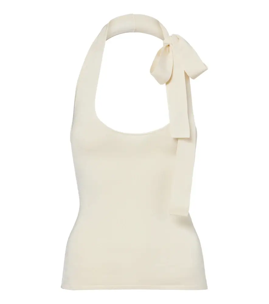 Zimmermann Fairlight knitted halterneck top