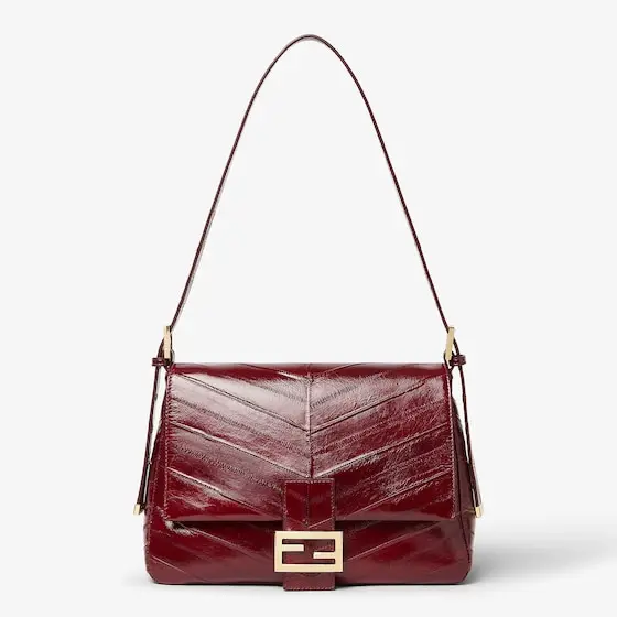 Fendi Flap 26325 Inlaid Hagfish Leather Bag | Thumbnail 2