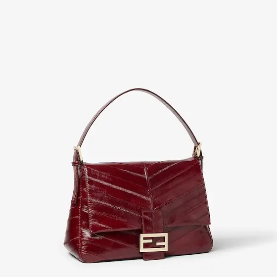Fendi Flap 26325 Inlaid Hagfish Leather Bag | Thumbnail 3