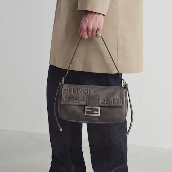 Fendi Baguette 26424 Leather Stencil Print Bag | Thumbnail 2 Fendi Baguette 26424 Leather Stencil Print Bag | Thumbnail 2