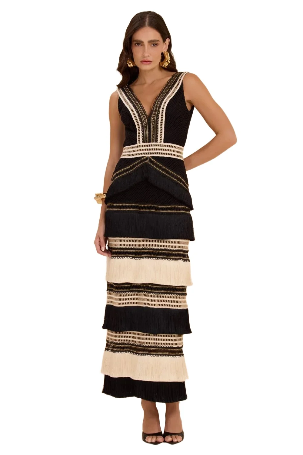 RITA FRINGE MIDI DRESS
