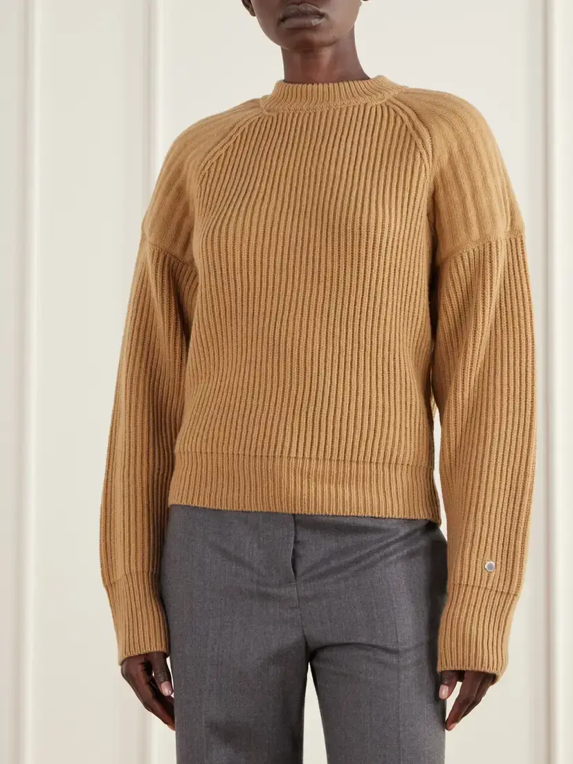 Stella McCartney Paneled Ribbed Wool-blend Sweater | Thumbnail 3 Stella McCartney Paneled Ribbed Wool-blend Sweater | Thumbnail 3