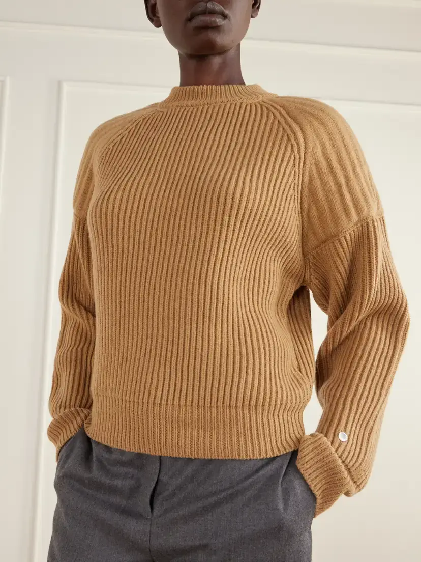 Stella McCartney Paneled Ribbed Wool-blend Sweater | Thumbnail 5 Stella McCartney Paneled Ribbed Wool-blend Sweater | Thumbnail 5