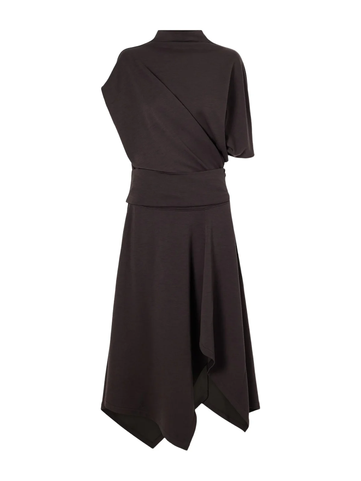 Twist Asymmetric Draped Wool-blend Jersey Maxi Dress Twist Asymmetric Draped Wool-blend Jersey Maxi Dress