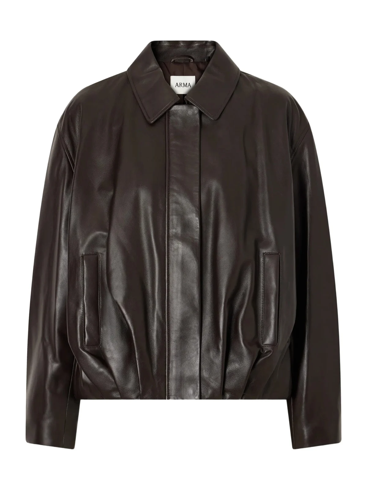 ARMA Melis Pleated Leather Jacket