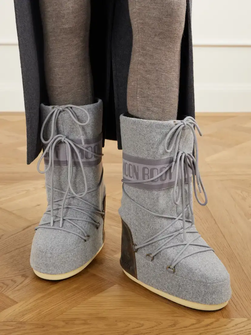 Moon Boot Icon Nubuck-trimmed Felt Knee Boots | Thumbnail 2 Moon Boot Icon Nubuck-trimmed Felt Knee Boots | Thumbnail 2