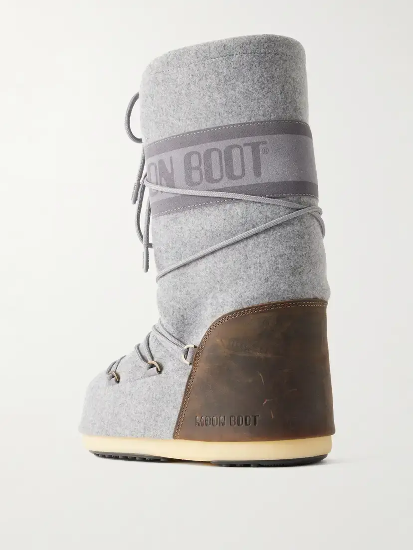 Moon Boot Icon Nubuck-trimmed Felt Knee Boots | Thumbnail 3 Moon Boot Icon Nubuck-trimmed Felt Knee Boots | Thumbnail 3