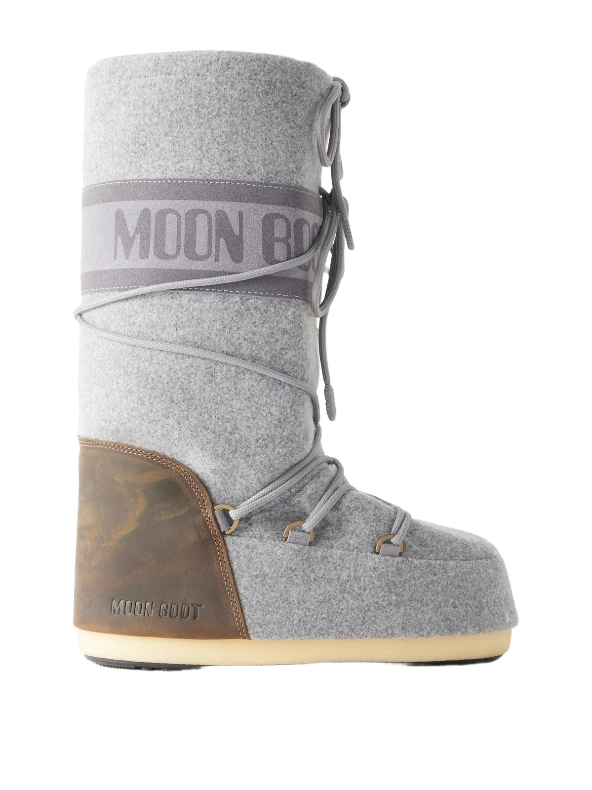 Moon Boot Icon Nubuck-trimmed Felt Knee Boots