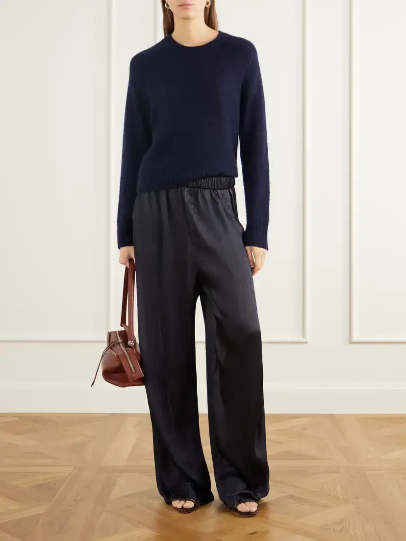 Tibi Winslow Plissé-satin Wide-leg Pants | Thumbnail 2 Tibi Winslow Plissé-satin Wide-leg Pants | Thumbnail 2