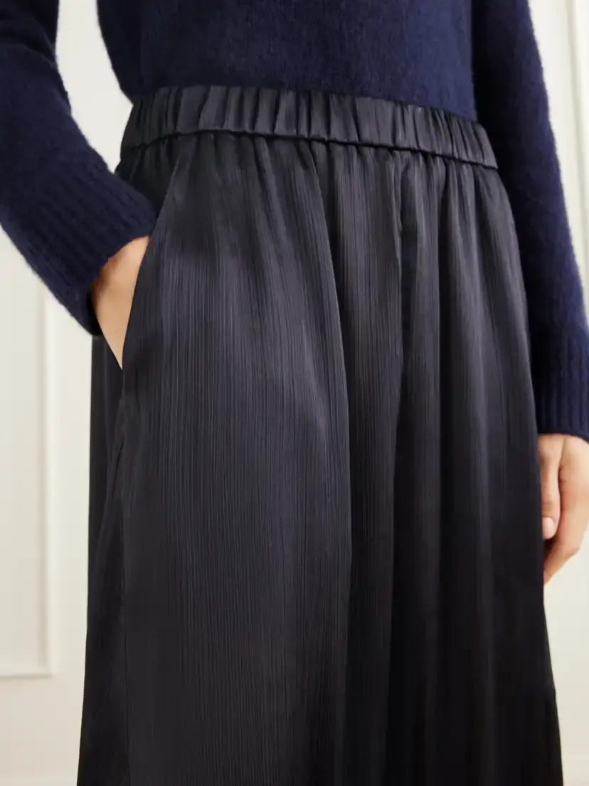 Tibi Winslow Plissé-satin Wide-leg Pants | Thumbnail 5 Tibi Winslow Plissé-satin Wide-leg Pants | Thumbnail 5