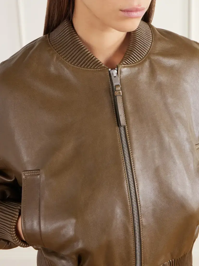 ARMA Hannan Cropped Leather Bomber Jacket | Thumbnail 5 ARMA Hannan Cropped Leather Bomber Jacket | Thumbnail 5