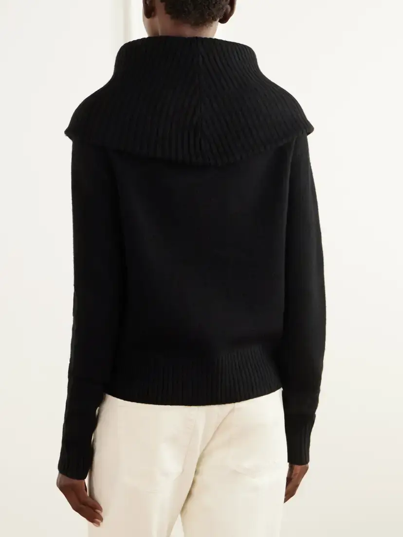 TOTEME Funnel-neck Brushed Wool Sweater | Thumbnail 4 TOTEME Funnel-neck Brushed Wool Sweater | Thumbnail 4