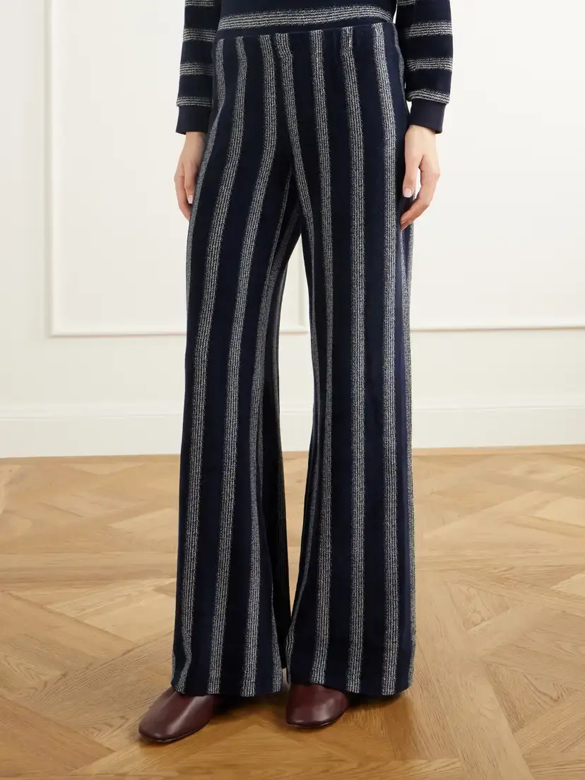 Suzie Kondi Lito Striped Velour Flared Pants | Thumbnail 3 Suzie Kondi Lito Striped Velour Flared Pants | Thumbnail 3