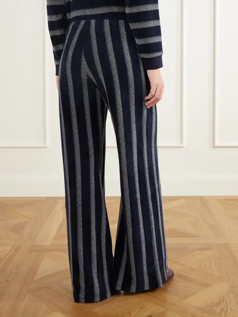 Suzie Kondi Lito Striped Velour Flared Pants | Thumbnail 4 Suzie Kondi Lito Striped Velour Flared Pants | Thumbnail 4