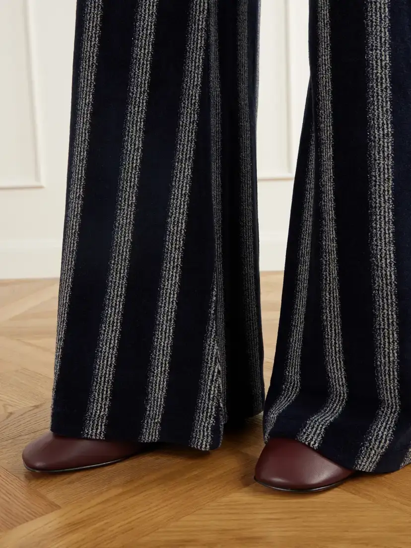 Suzie Kondi Lito Striped Velour Flared Pants | Thumbnail 5 Suzie Kondi Lito Striped Velour Flared Pants | Thumbnail 5