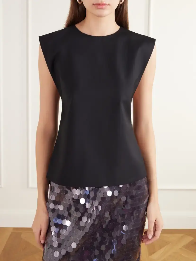 Tibi Tie-detailed Crepe Top | Thumbnail 3 Tibi Tie-detailed Crepe Top | Thumbnail 3