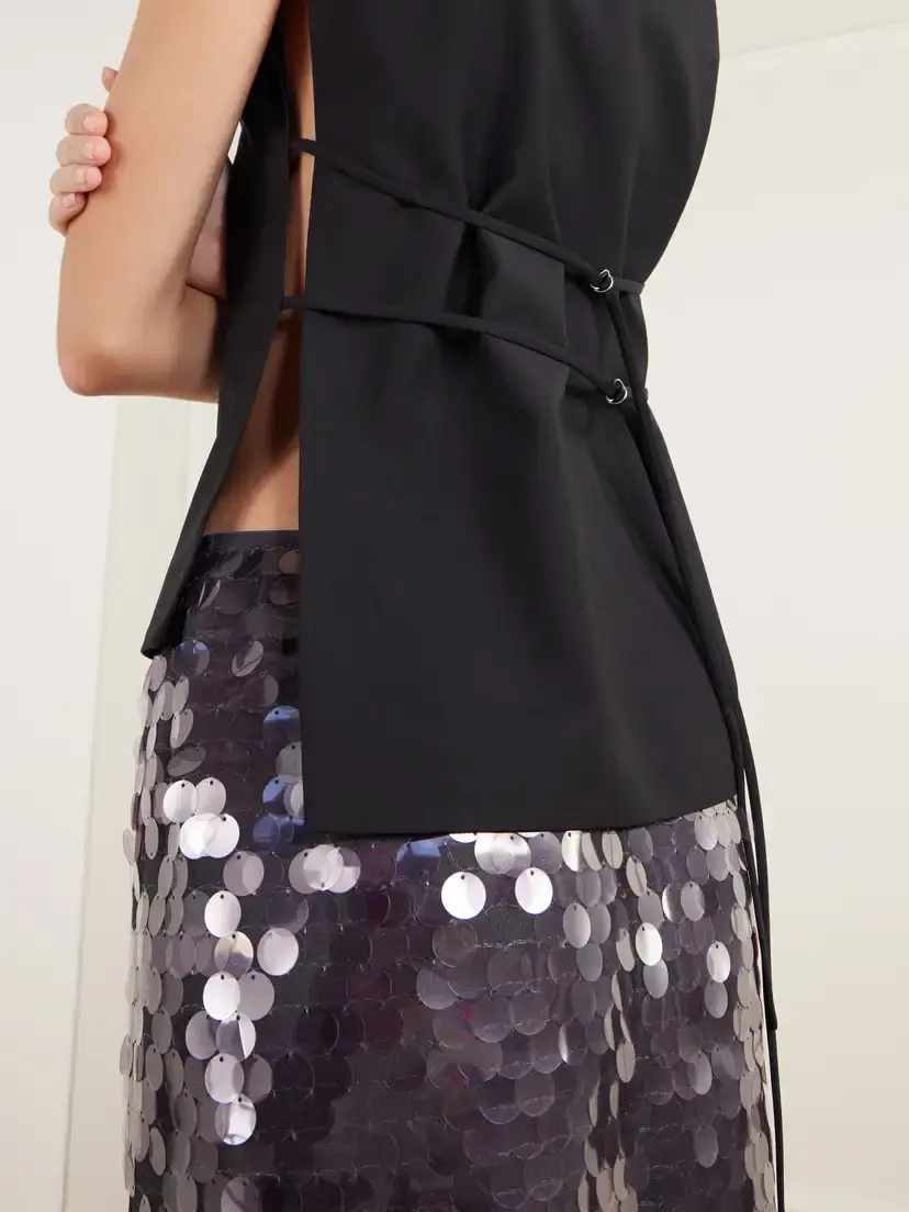 Tibi Tie-detailed Crepe Top | Thumbnail 5 Tibi Tie-detailed Crepe Top | Thumbnail 5