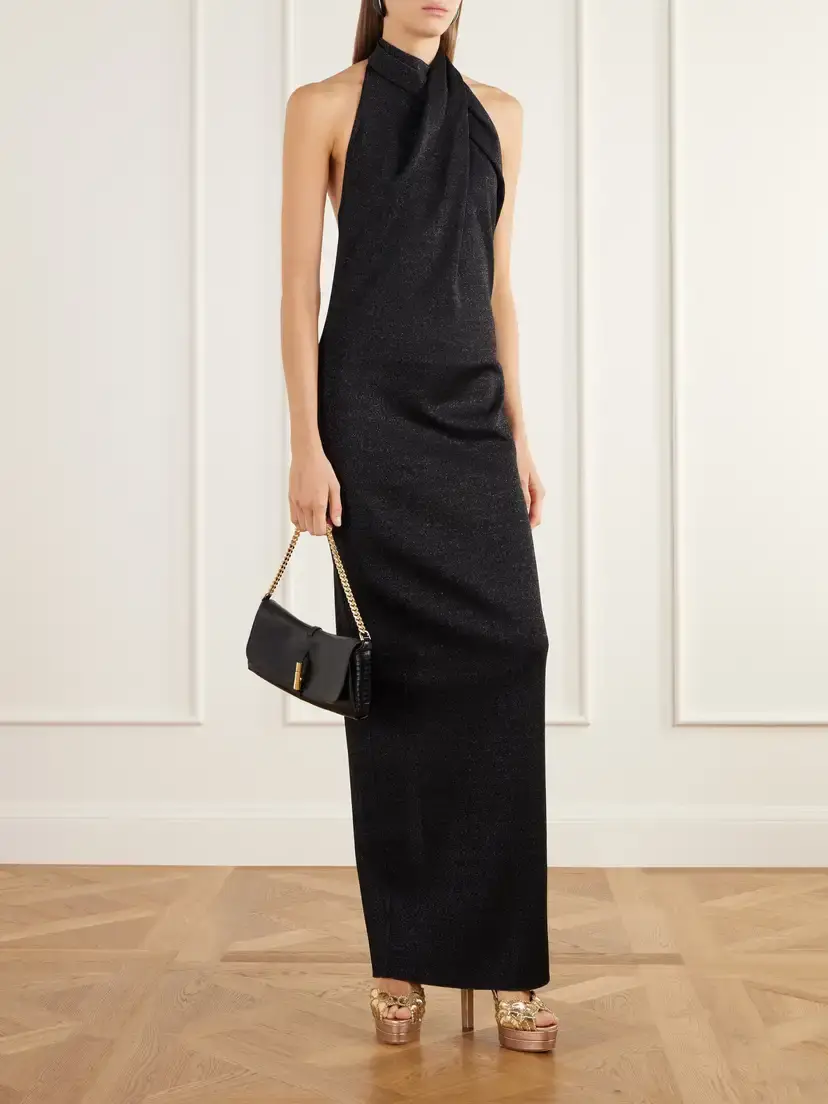 Balmain Draped Knitted Halterneck Gown | Thumbnail 2 Balmain Draped Knitted Halterneck Gown | Thumbnail 2