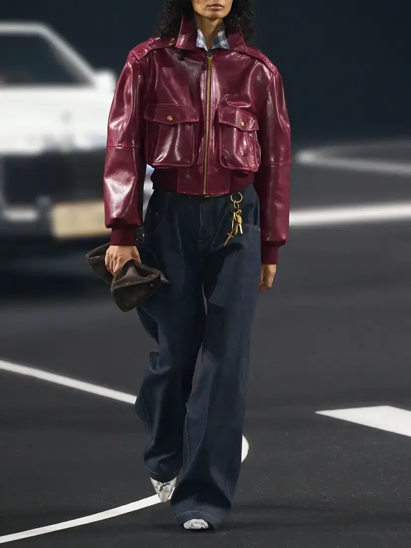 Willy Chavarria Cropped Leather Bomber Jacket | Thumbnail 6 Willy Chavarria Cropped Leather Bomber Jacket | Thumbnail 6