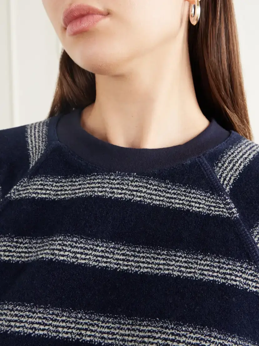 Suzie Kondi Tilos Striped Velour Sweatshirt | Thumbnail 5