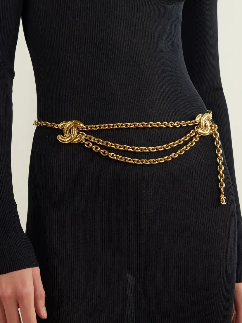 Susan Caplan Vintage + Channel Vintage 1980s Interlocking Cc Gold-plated Chain Belt | Thumbnail 2 Susan Caplan Vintage + Channel Vintage 1980s Interlocking Cc Gold-plated Chain Belt | Thumbnail 2