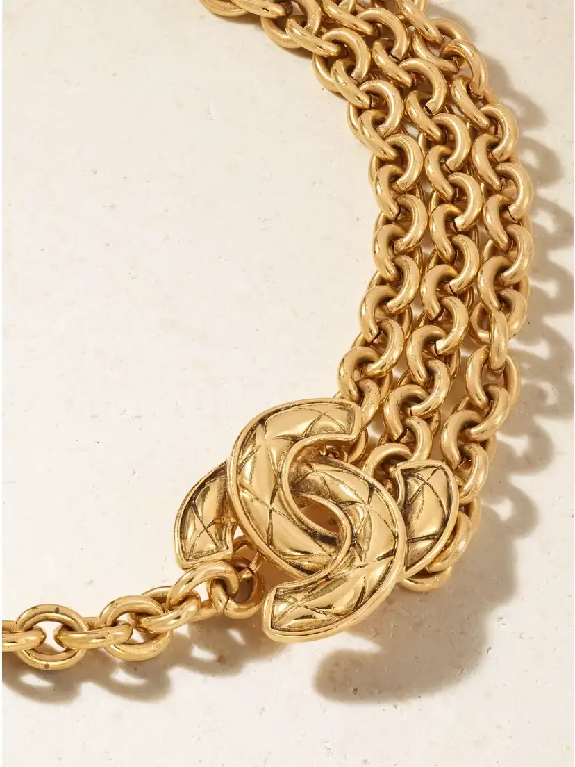 Susan Caplan Vintage + Channel Vintage 1980s Interlocking Cc Gold-plated Chain Belt | Thumbnail 4 Susan Caplan Vintage + Channel Vintage 1980s Interlocking Cc Gold-plated Chain Belt | Thumbnail 4