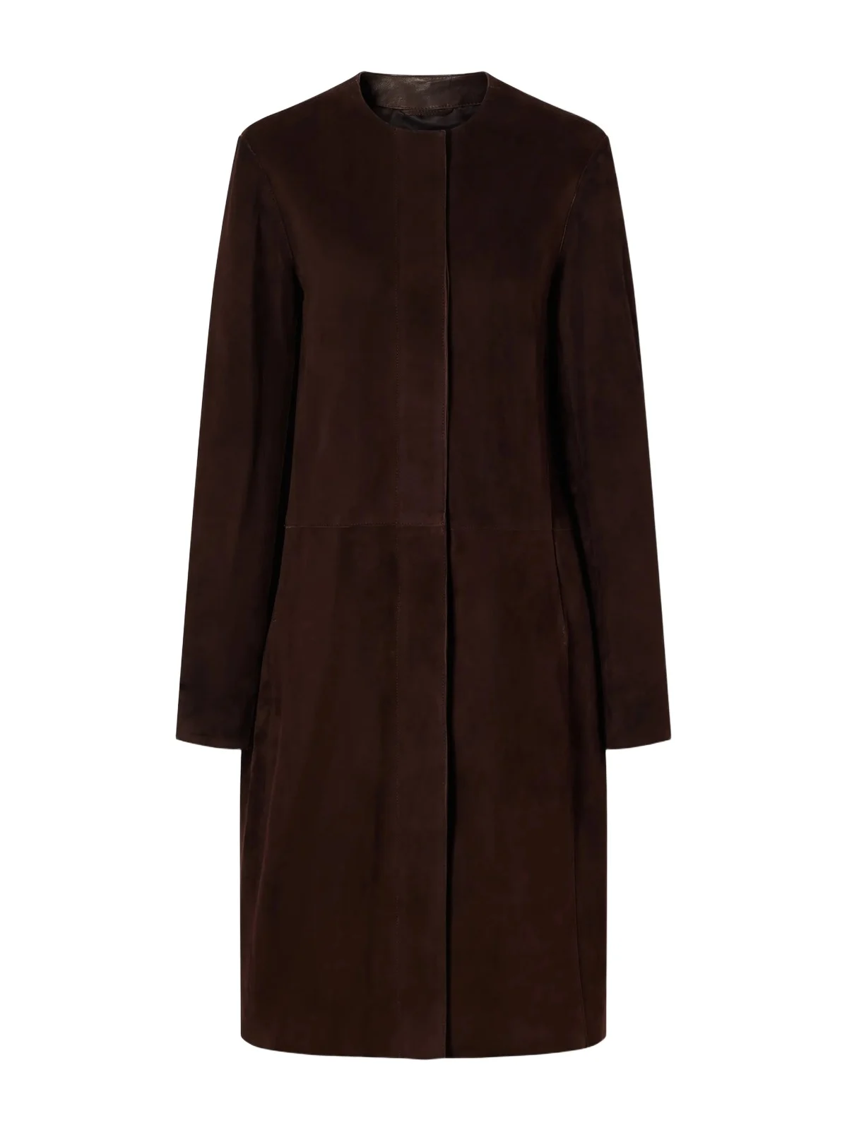 La Ligne Paneled Suede Coat