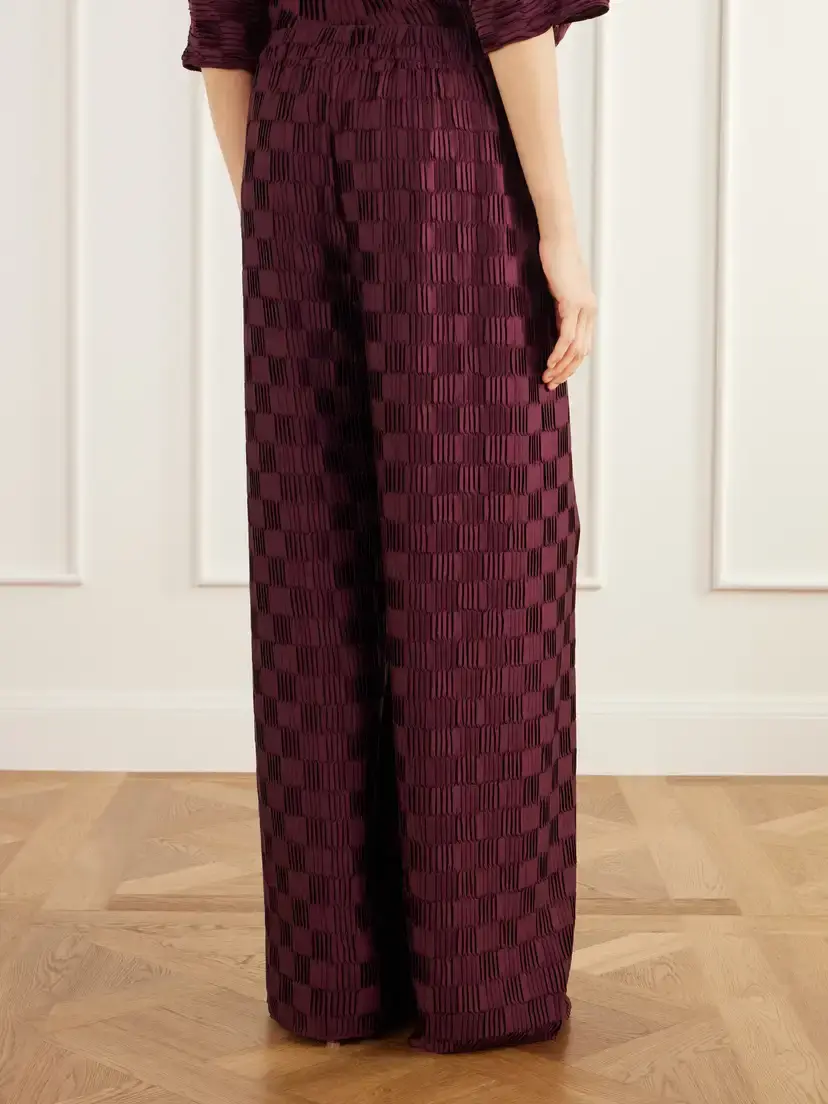 Dima Ayad Plissé Satin Wide-leg Pants | Thumbnail 4 Dima Ayad Plissé Satin Wide-leg Pants | Thumbnail 4