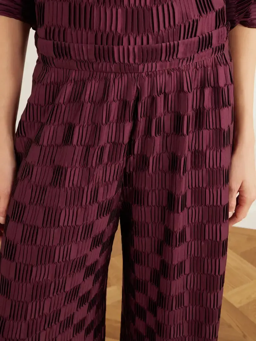 Dima Ayad Plissé Satin Wide-leg Pants | Thumbnail 5 Dima Ayad Plissé Satin Wide-leg Pants | Thumbnail 5