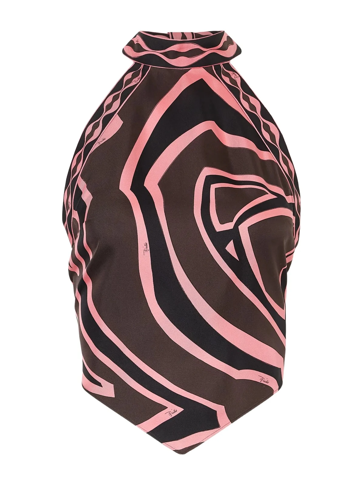 Printed Silk-twill Top