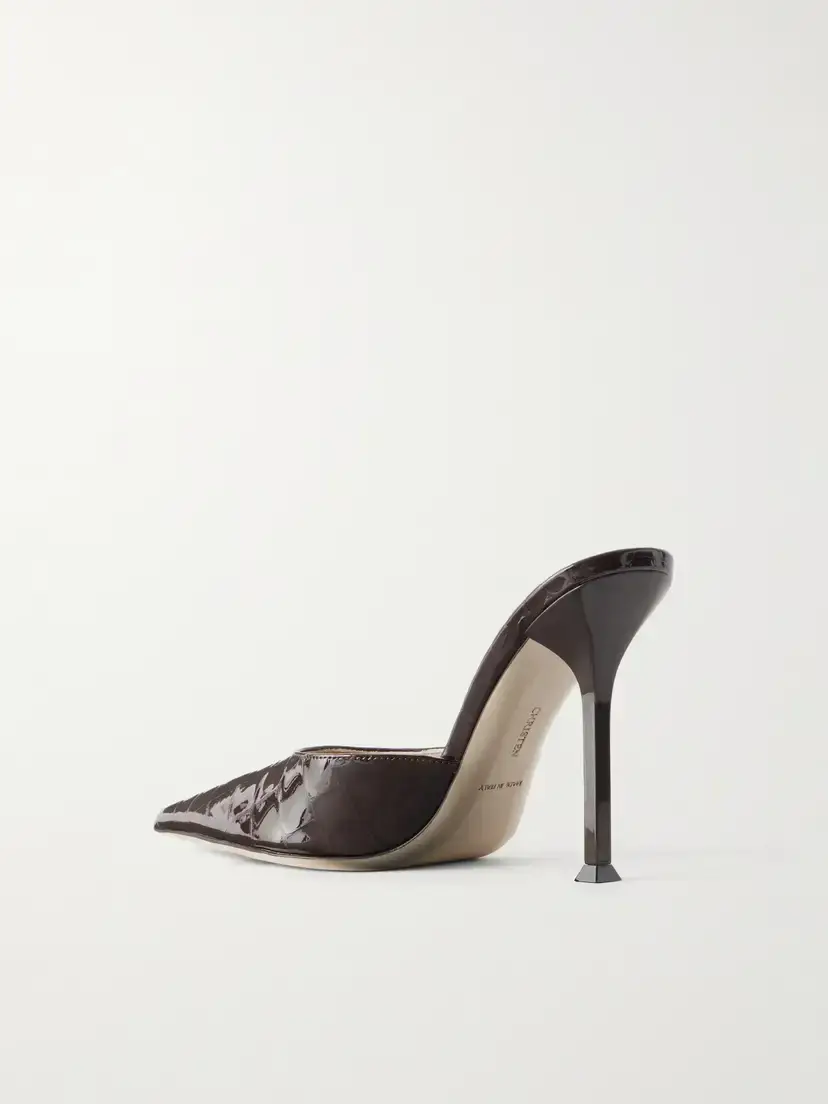 CHRISTEN Helix 95 Toe Croc-effect Patent-leather Mules | Thumbnail 3 CHRISTEN Helix 95 Toe Croc-effect Patent-leather Mules | Thumbnail 3