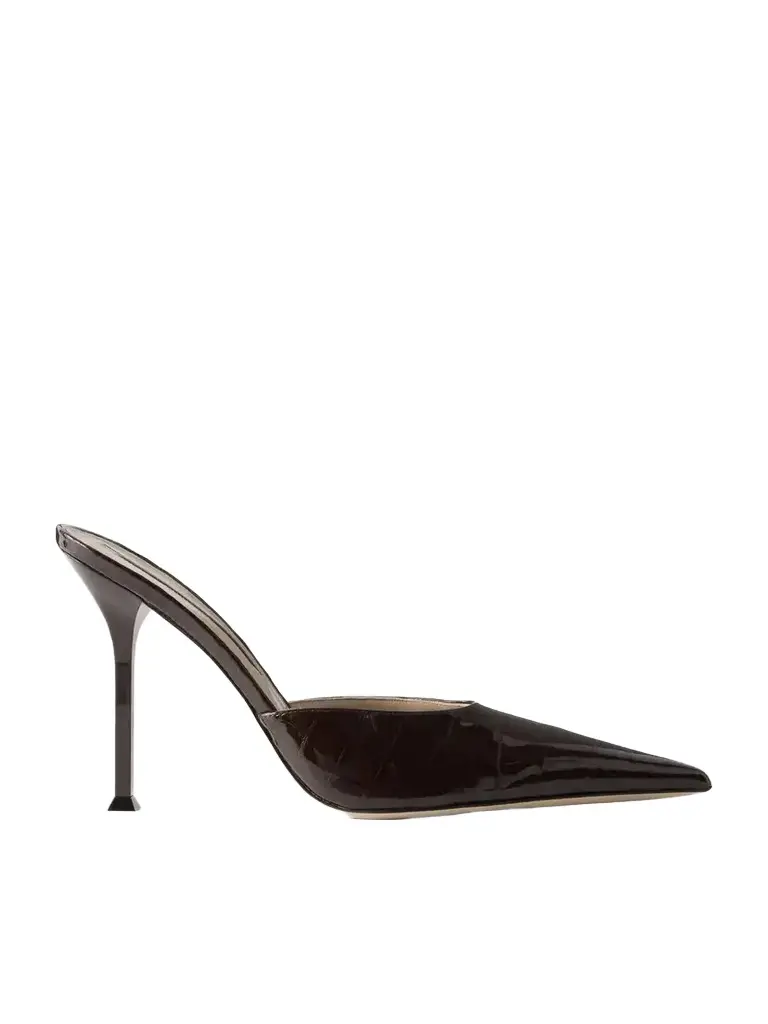 Helix 95 Toe Croc-effect Patent-leather Mules Helix 95 Toe Croc-effect Patent-leather Mules