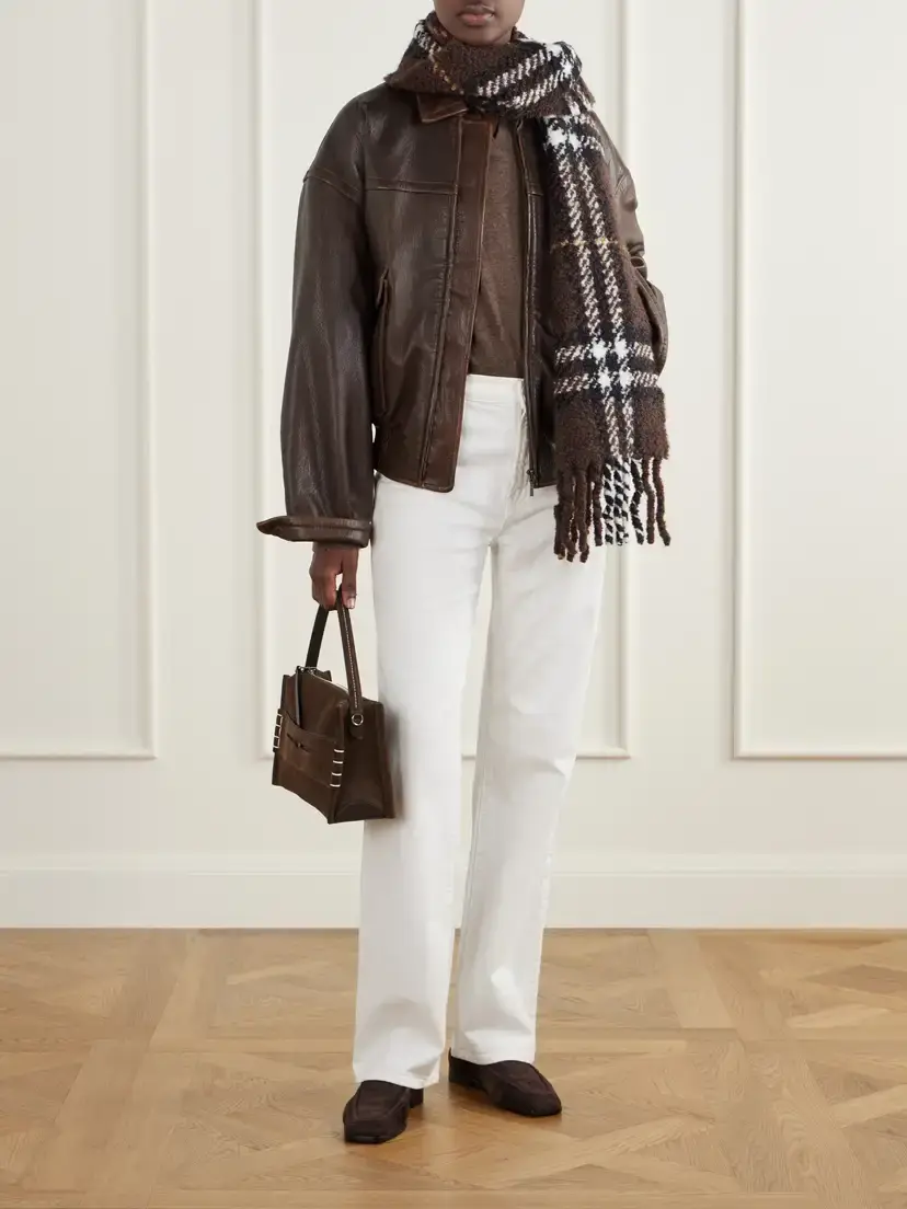 Burberry Fringe-detail Alpaca And Wool-blend Bouclé Scarf | Thumbnail 3