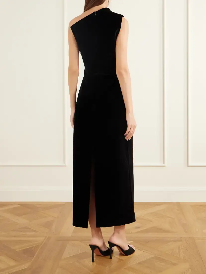 Brandon Maxwell Farren Bustier Darted Silk-velvet Maxi Dress | Thumbnail 3 Brandon Maxwell Farren Bustier Darted Silk-velvet Maxi Dress | Thumbnail 3