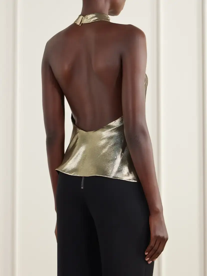 Balmain Silk-blend Lurex Halterneck Top | Thumbnail 3 Balmain Silk-blend Lurex Halterneck Top | Thumbnail 3